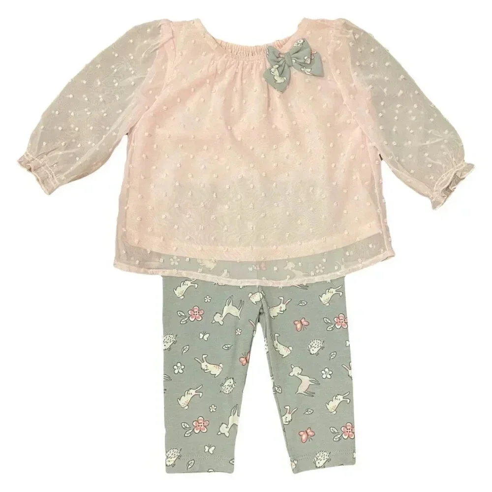 Healthtex Pink & Gray Outfit